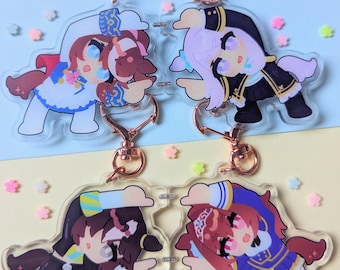 Uma Musume Yuri Ship Magnet Charms | 2'' Double Sided Acrylic Keychains