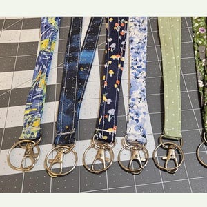 Stoffen sleutelkoorden - blauw en groen