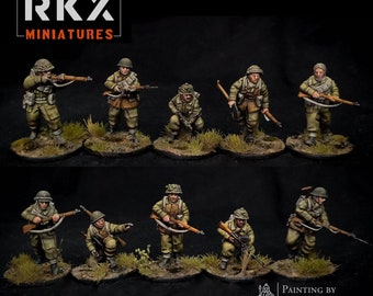 Bolt Action: Canadian Rifle Squad x10 soldiers, Operation Plunder (28mm Scale)