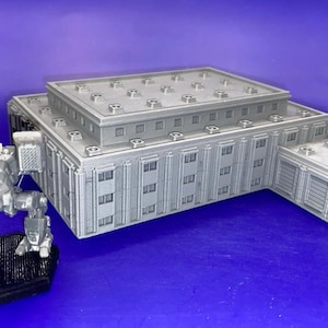 Large Industrial Warehouse, Tabletop War Game Terrain - Epic | Legion Compatible (6mm | 8mm scale)