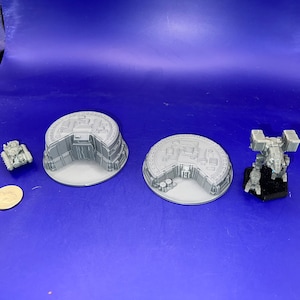 Pre-primed Military Bunkers x2, Tabletop War Game Terrain Legion | Epic Compatible (6mm | 8mm scale)
