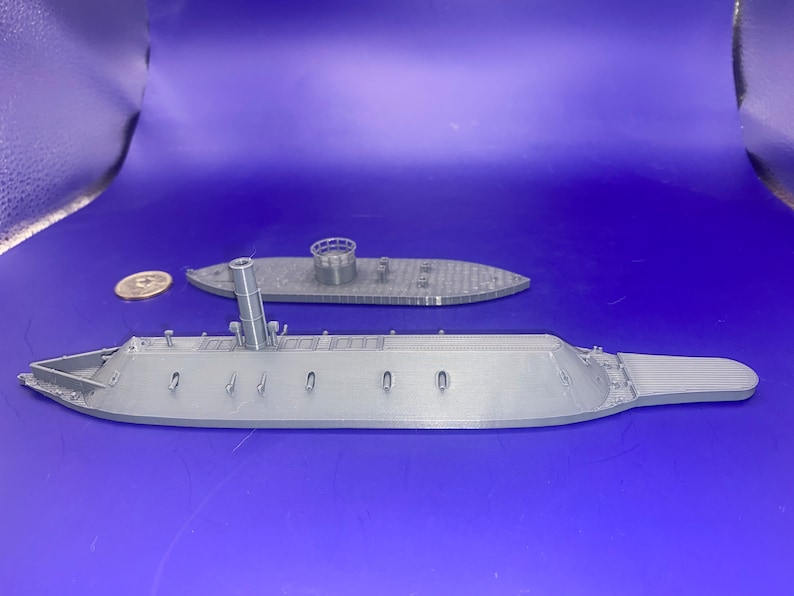 USS Monitor & CSS Virginia - 1:350 Ship Models - Etsy