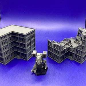 Gothic Ruined | Intact Buildings Set #1 - Legion Imperialis Compatible (6mm | 8mm scale)