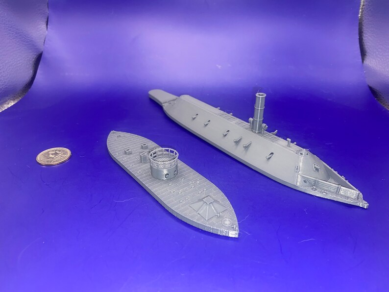 USS Monitor & CSS Virginia - 1:350 Ship Models - Etsy