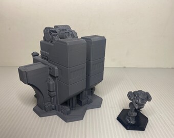 thumbnail image 2 of Small Sci-Fi Building With Hex Base X2 – 6mm Scale Terrain For Battletech & Tabletop Wargames 2 of 5