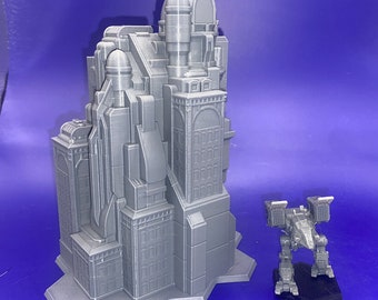 Desert High-Rise w/ Hex Base, Tabletop Spiel Gelände (6 mm Maßstab)