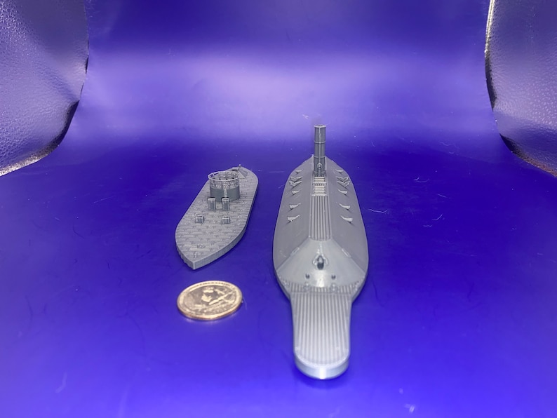 USS Monitor & CSS Virginia - 1:350 Ship Models - Etsy