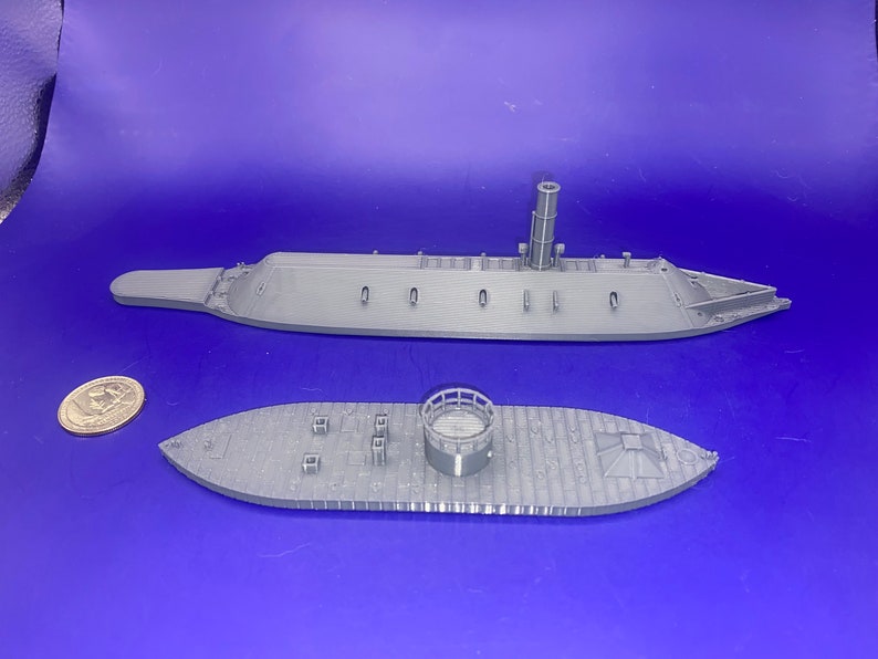USS Monitor & CSS Virginia - 1:350 Ship Models - Etsy