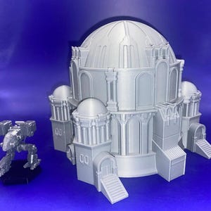 Gothic Pantheon, Temple, Tabletop War Game Terrain Epic | Legion Compatible (6mm | 8mm scale)