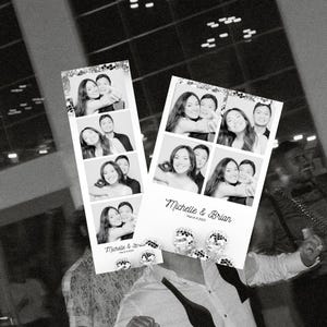 Sjabloon Photo Booth Strip, Wedding Photo Booth-overlay, Photo Booth Frame, Discobal, Glamour, Instant Download, Canva, Bewerkbaar, 2 x 6, 4 x 6