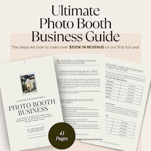 So starten Sie ein Rentabel Photo Booth Business | Schritt-für-Schritt-Anleitung & PDF Ebook für Anfänger | Startanleitung für die Photobooth