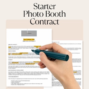 Instant Photo Booth Contract Template,Printable for Weddings & Events,DIY Photo Booth Agreement,Editable Digital Download, Rental Agreement