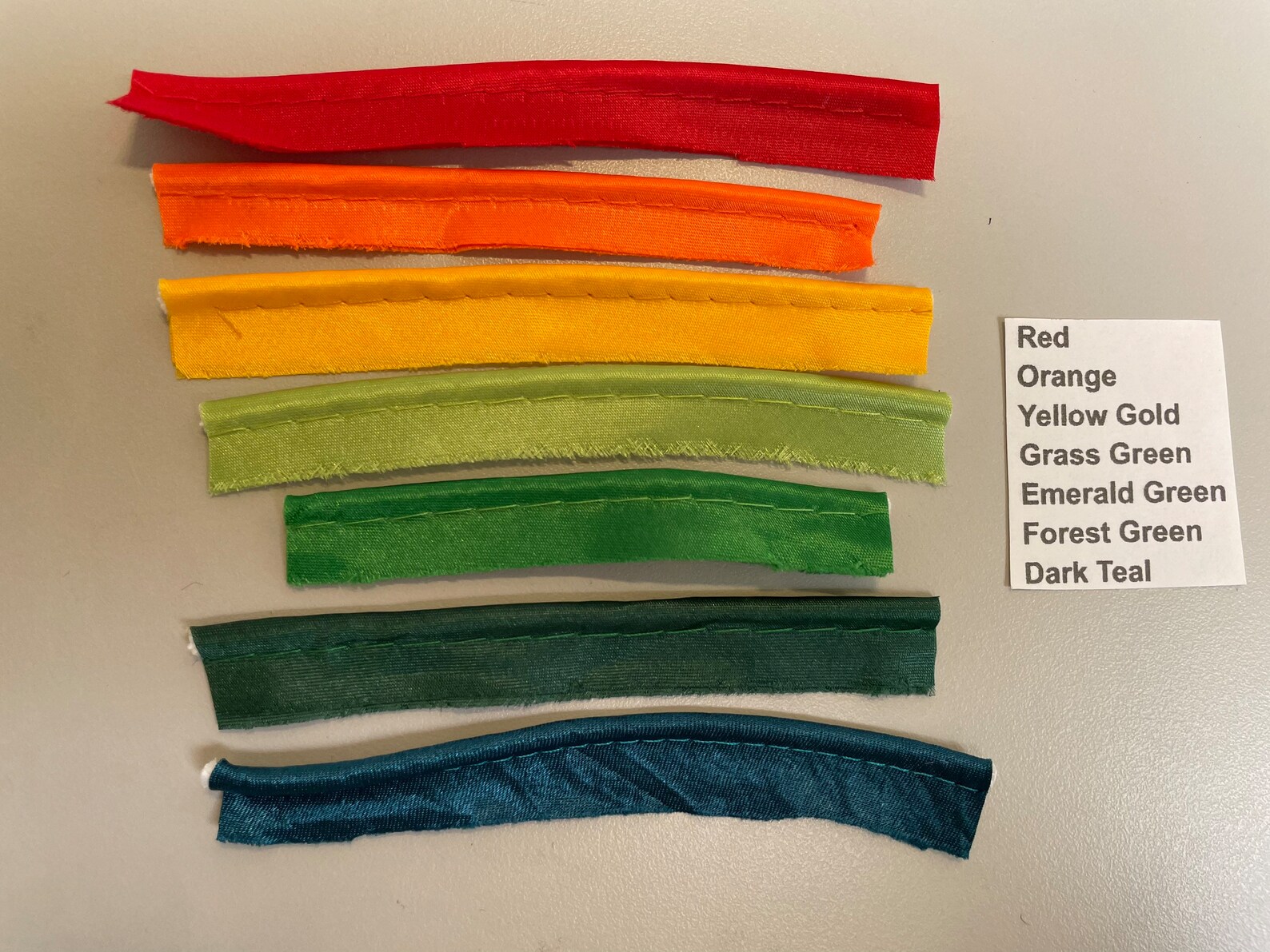 Satin Piping With 1/8 Cord Priced per Yard Etsy