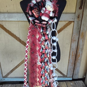 Pre-made maroon and silver Themed homecoming mum, DP themed homecoming ribbon pin