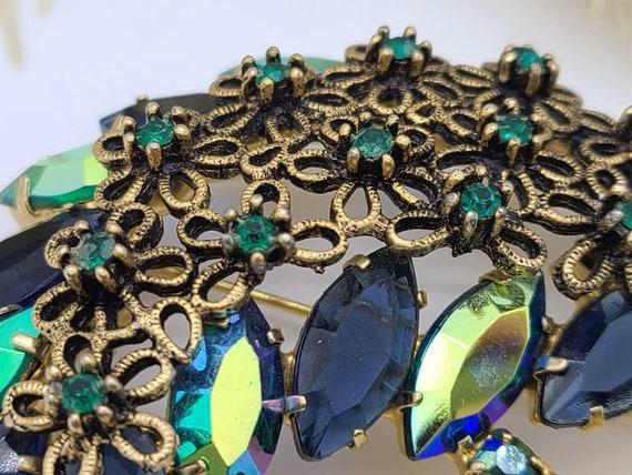 Vintage Attributed Juliana Emerald-Green and Gree… - image 8