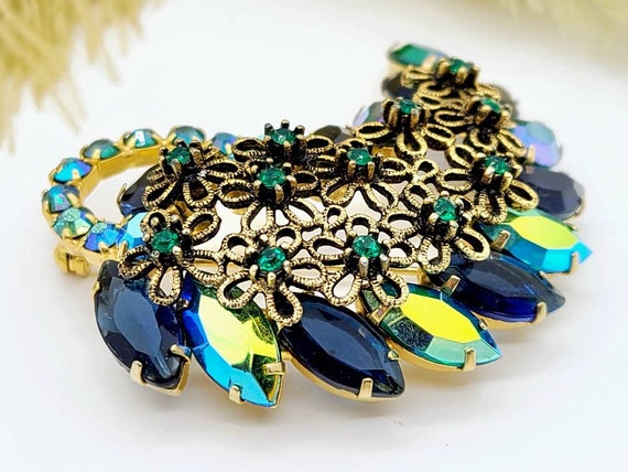 Vintage Attributed Juliana Emerald-Green and Gree… - image 1