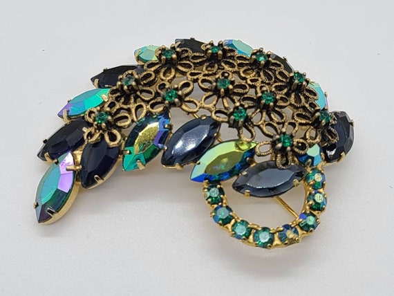 Vintage Attributed Juliana Emerald-Green and Gree… - image 3