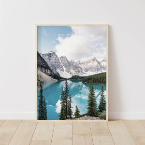 Moraine Lake Print Canada Landscape Print Banff National Park Wall Art Rocky Mountain Wall Art Lake Wall Art Banff Print Instant Download