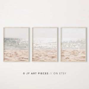 Beach Prints Set of 3: Sunny Coastal Wall Art (Instant Download)