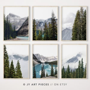 Moraine Lake Canada Print Set of 6, Banff National Park Wall Art, Rocky Mountain Landscape, Nature Photography, Instant Download
