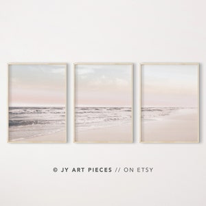 Beach Print, Beach Wall Art, Sunset Beach Print, Boho Beach Printable, Set of 3, Coastal Wall Art, Coastal Print, Weaves Wall Art