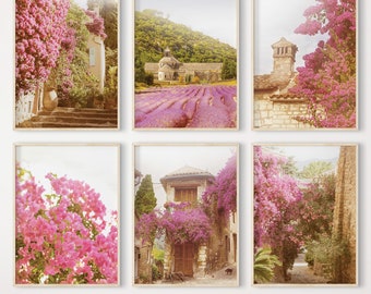Provence Lavender Field Art Prints: French Village Wall Decor (Digital Download)
