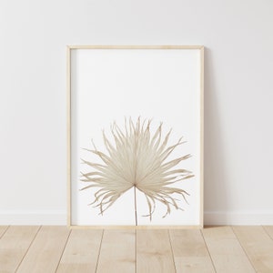 Dry Palm Leaf Print: Minimalist Farmhouse Wall Art (Digital Download)