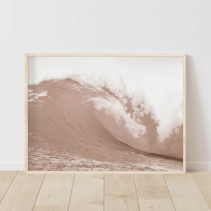 Ocean Prints, Waves Wall Art, Sea Wall Art, Digital Art Print, Boho Ocean Wall Art, Minimalist Wall Decor, Neutral Tone, Instant Download