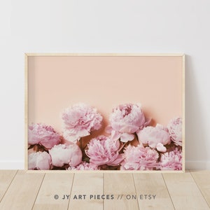 Peony Prints, Botanical Floral Wall Art, Farmhouse Peony Decor, Bedroom Flower Print, Rustic Botanical Art, Instant Download