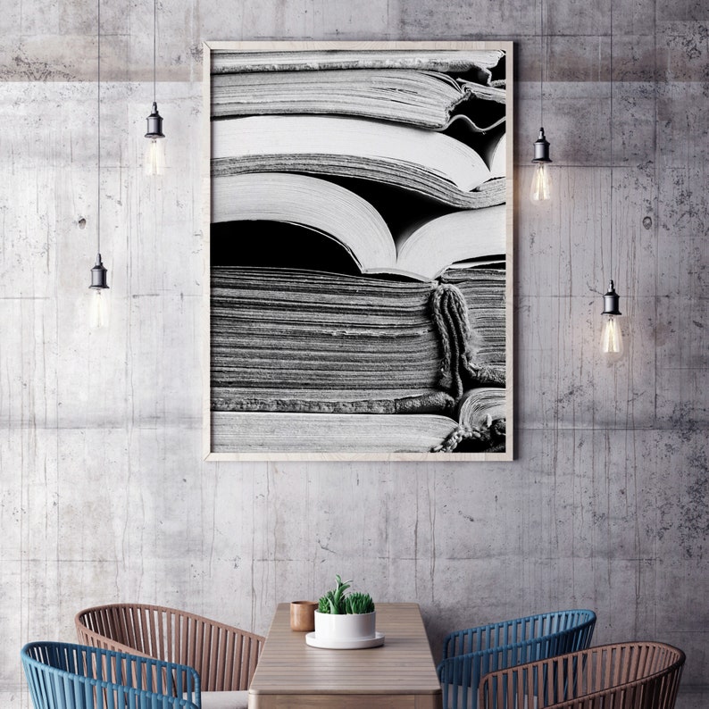 Book Print Book Printable Black and White Book Print Book - Etsy