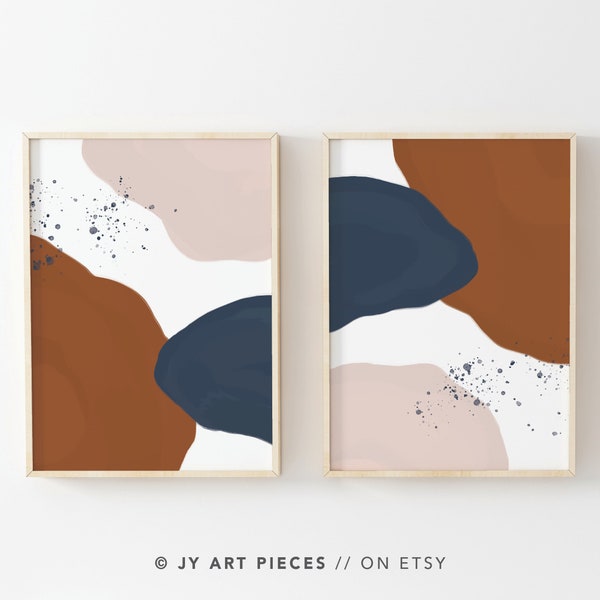 Blue Brown Art - Etsy