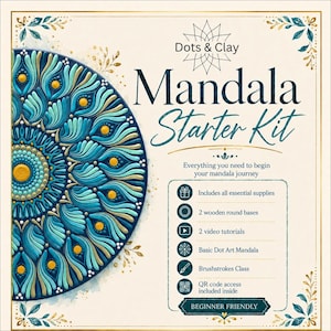 Kit iniziale per mandala / Pittura a punti per principianti con video tutorial