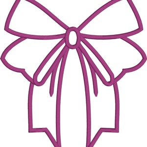 Peut inclure: Contour rose d'un nœud avec une seule boucle au centre.