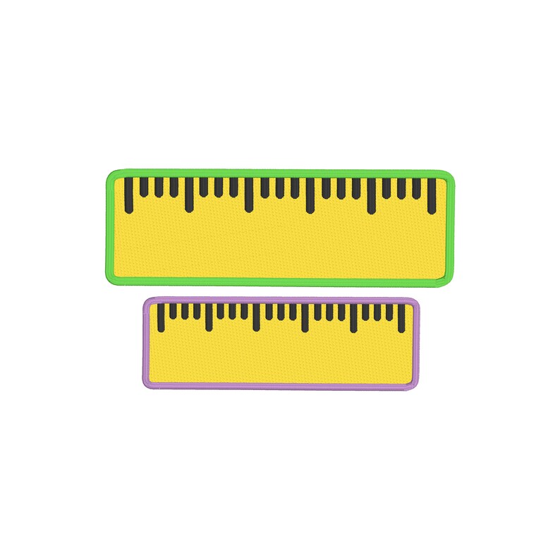 Ruler Applique/fill Embroidery Design 6 Options - Etsy