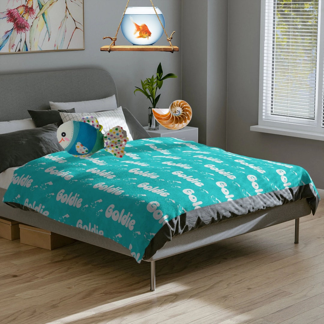 Personalized PET FISH BLANKETS, Custom Fish Blanket, Pet Lovers Gift