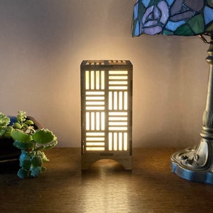 Geometric Lines Wooden Lantern, Rustic Lantern, Mantel Decor