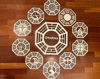 LOST Dharma Initiative Wooden Signs, 11 Dharma Station Wall Hangings, Lost Fan Decor