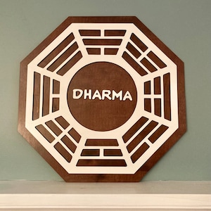 LOST Dharma Initiative Wooden Signs, Dharma Station Wall Hanging, Lost Fan Decor