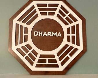 LOST Dharma Initiative Wooden Signs, Dharma Station Wall Hanging, Lost Fan Decor