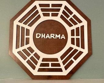 LOST Dharma Initiative Wooden Wall Sign, TV Fan Decor