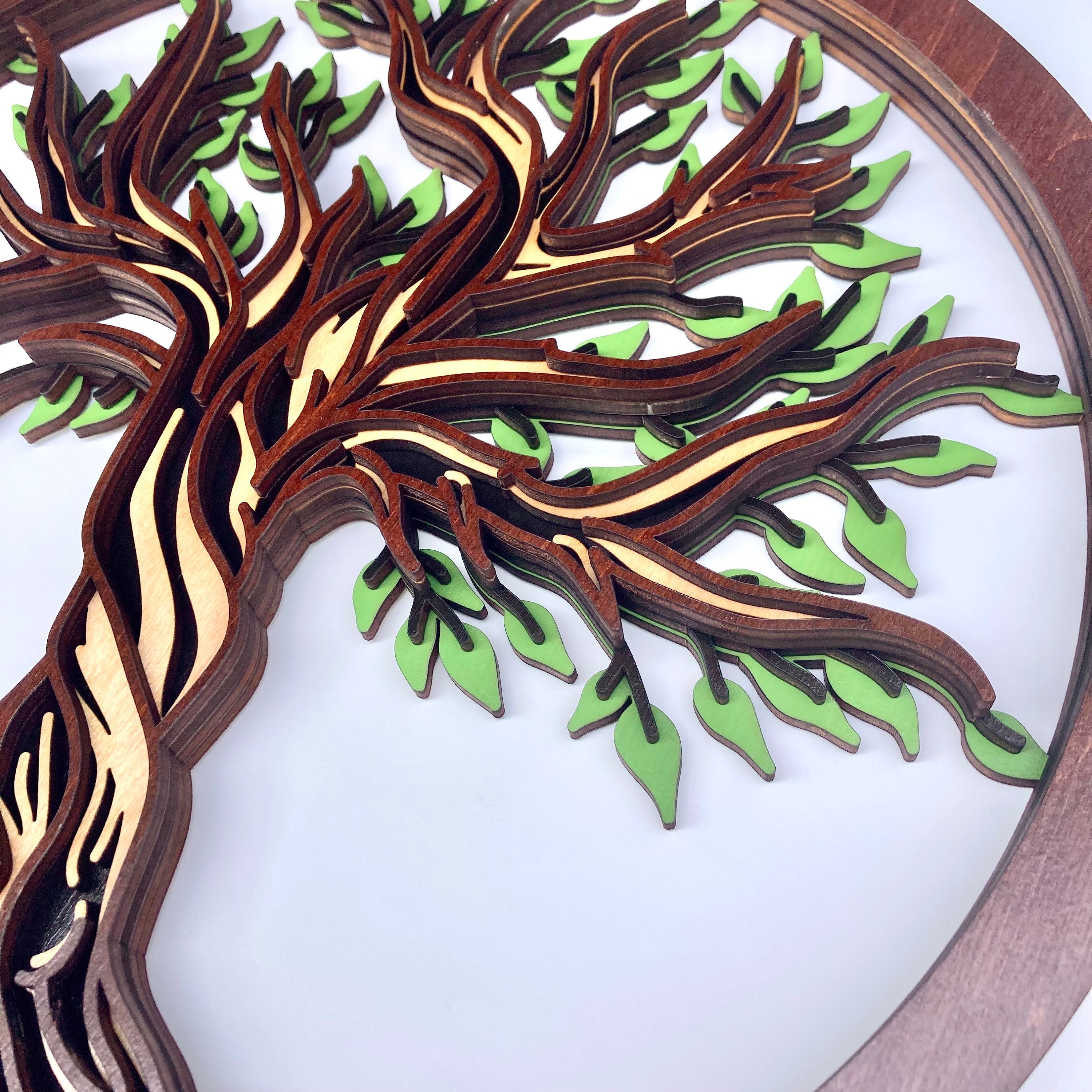 Tree of Life Wall Art, Layered Wooden Wall Art - Etsy