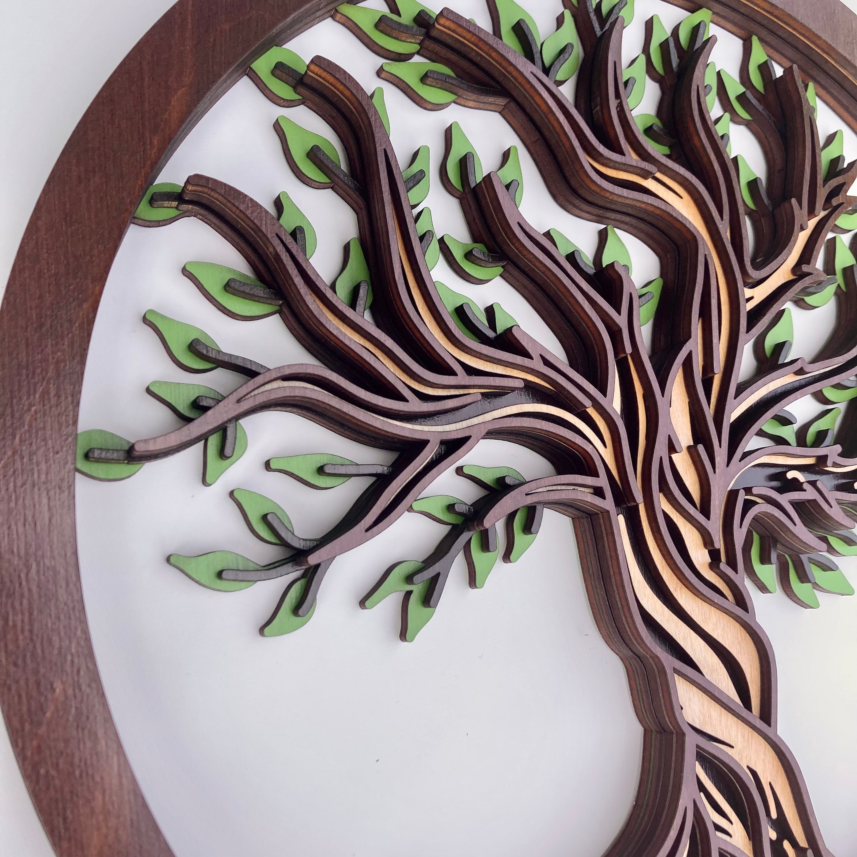 Tree of Life Wall Art, Layered Wooden Wall Art - Etsy