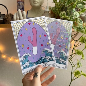 8x10 Self Love Tarot Karte Art Print Witchy Astrologie Sex-Positive Spicy Self Care Sploosh