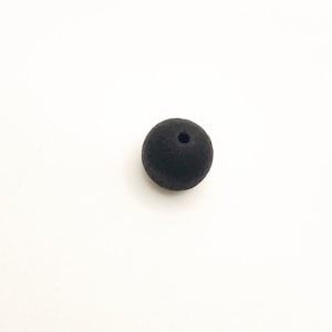 Round jet beads, jet stone, genuine jet. Jet stone.