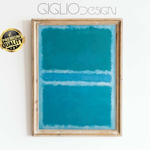 Mark ROTHKO Print BLUE and GREEN Rothko Poster Mark Rothko Art Rothko Exhibition Museum Poster Abstract Art print Printable wall art digital