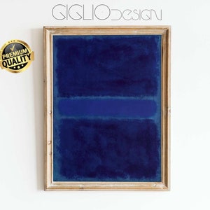 Mark ROTHKO Print BLUE Rothko Poster Mark Rothko Art Rothko Exhibition Museum Poster Abstract Art print Printable wall art digital