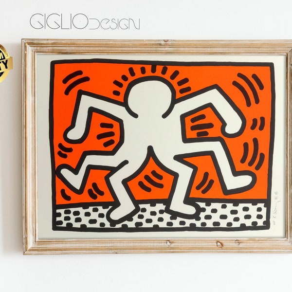 KEITH HARING, Keith Haring Print, DOUBLE Man, Keith Haring Printable Wall Art, Pop Art Posters, Exhibition Poster, Digital Download,