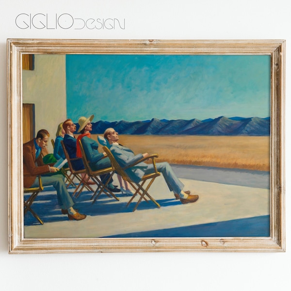 HOPPER, au SOLEIL, Edward Hopper, Giclee print, Art moderne, Réalisme, Toile, Art sur le lit, Art imprimable, Téléchargement numérique,