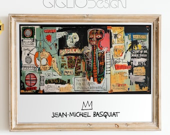 BASQUIAT Print, NOTARY, Basquiat Art Print, Jean Basquiat wall art, Basquiat Poster, Printable wall art, Digital Download, Digital prints