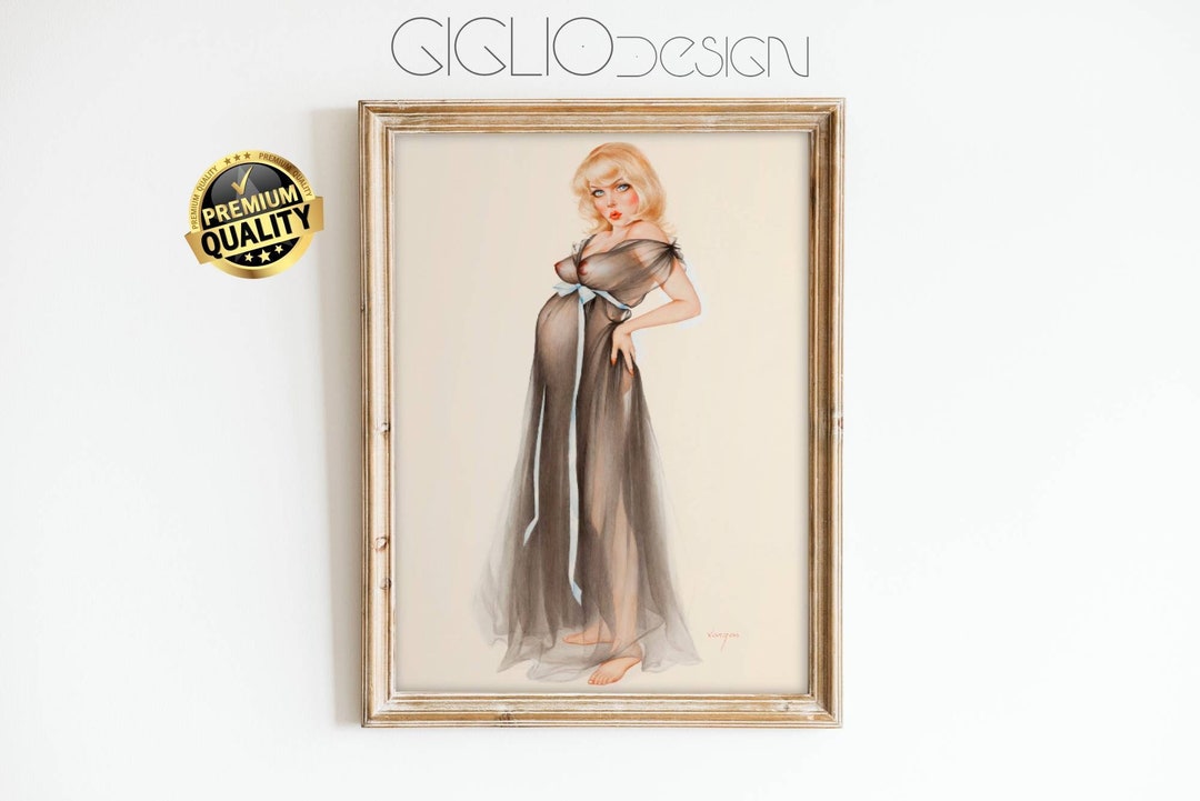 Nude PIN UP Girl NAKED Women Sapphic Wall Art Cool Modern - Etsy